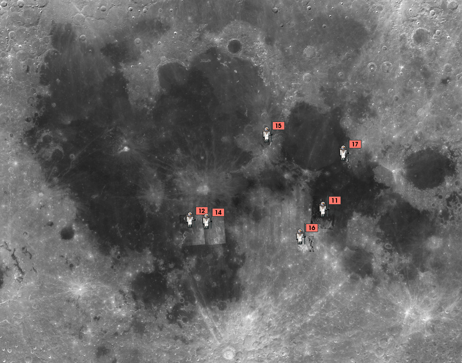 Карта луны высокого разрешения в реальном времени. интерактивное приложение google moon