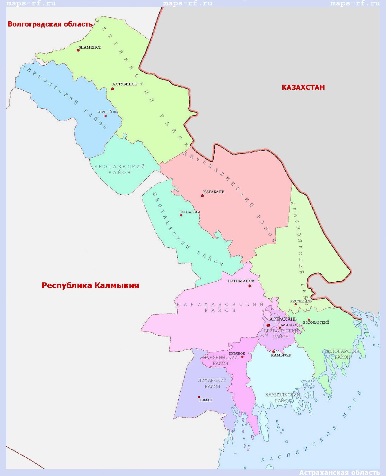 Карта россии астрахань на карте