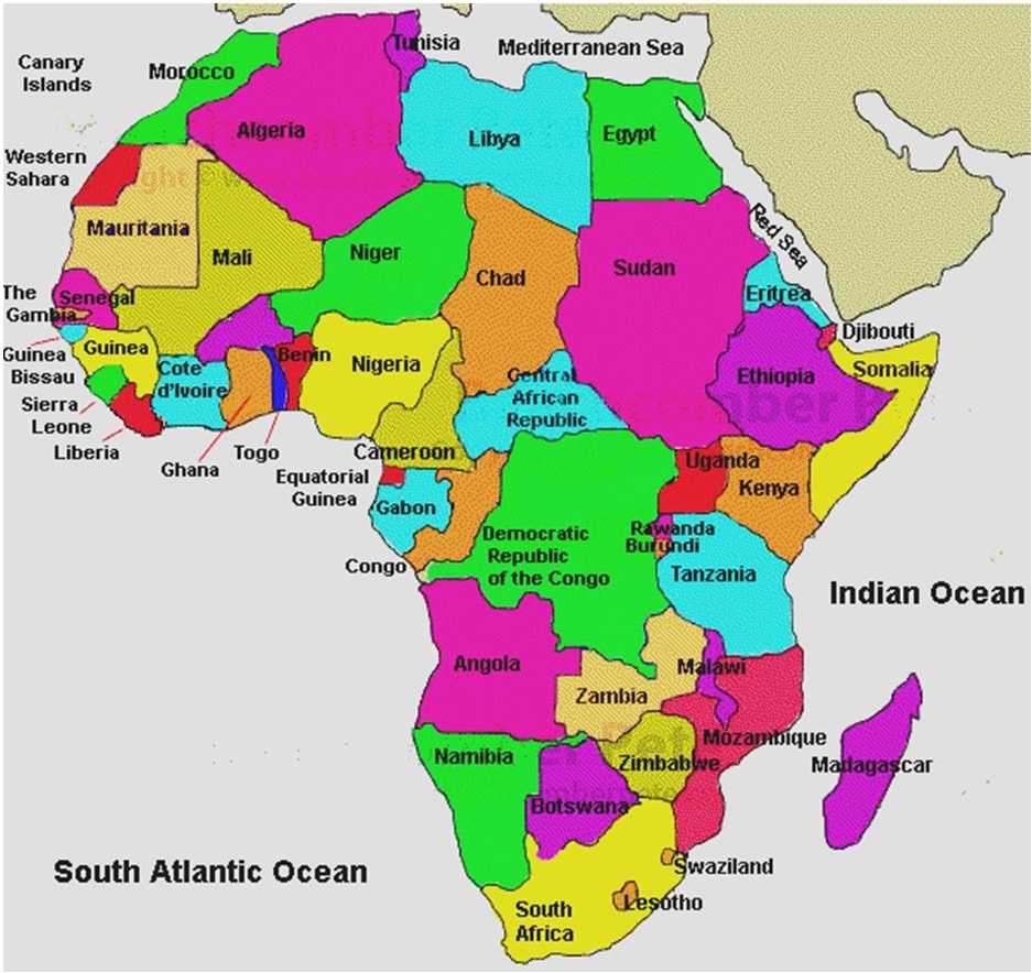 Какие остальные государства африки. Карта Африки со столицами. Государства и столицы Африка карта. Политическая карта Африки государства. Африка страны на карте на русском языке.