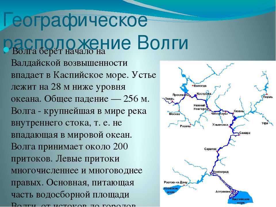 Волга на карте россии. где начинается и куда впадает? самые интересные факты о реке