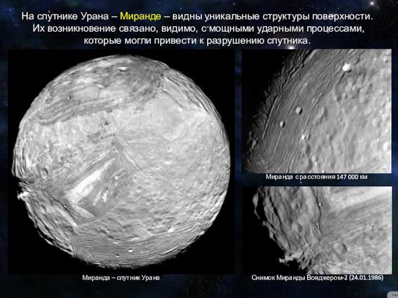 Спутник миранда: история, а также состав и поверхность