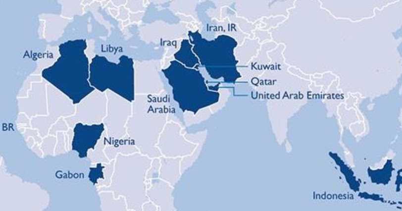 Иран страна опек. Организация стран – экспортеров нефти (ОПЕК) карта. Страны входящие в ОПЕК на карте. Страны Африки входящие в ОПЕК на карте.