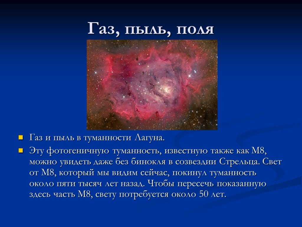 Уникальные газопылевые облака в космосе