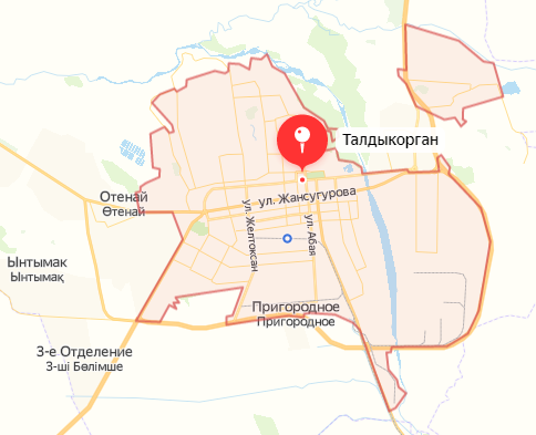 Карта города талдыкорган