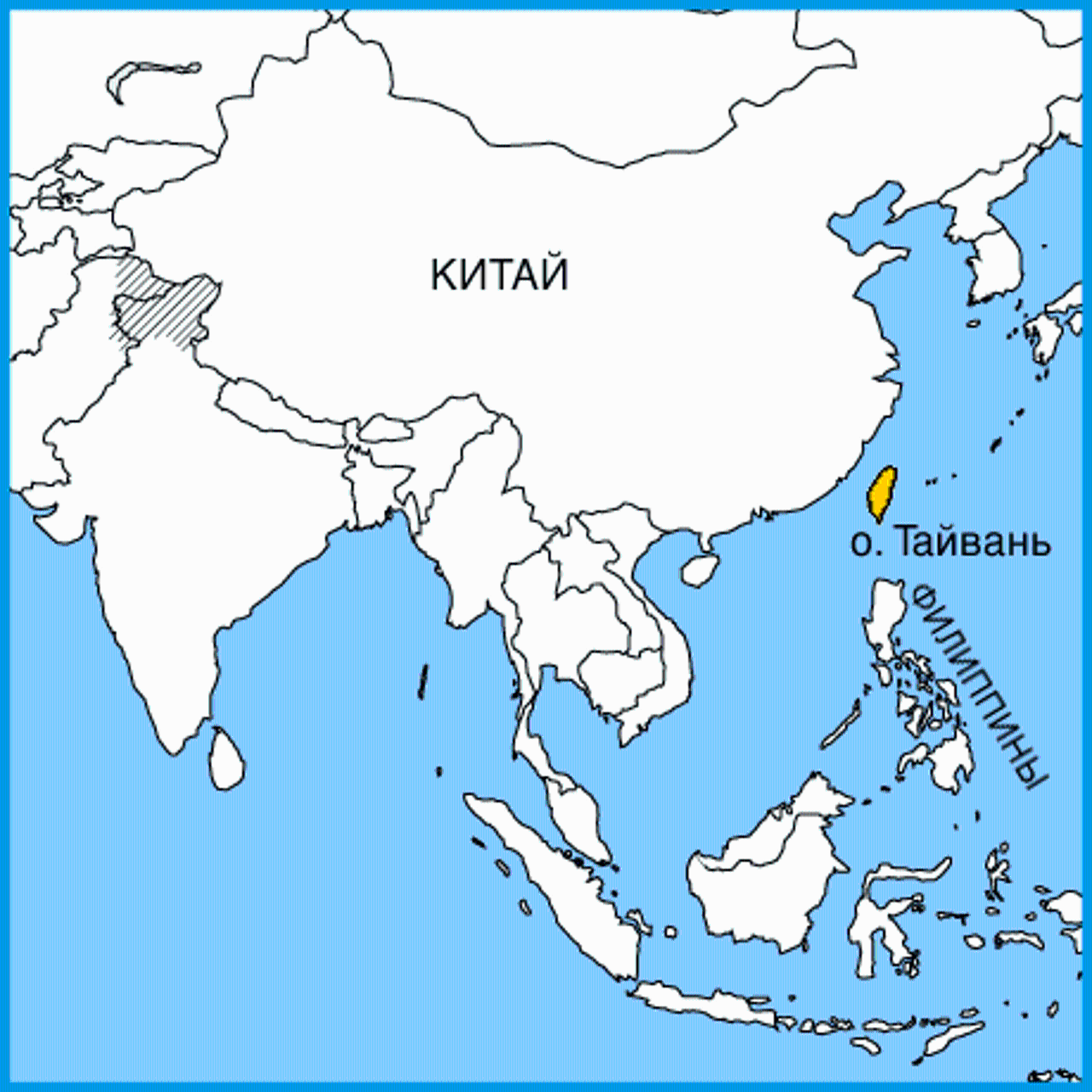 Китая и тайвань карта