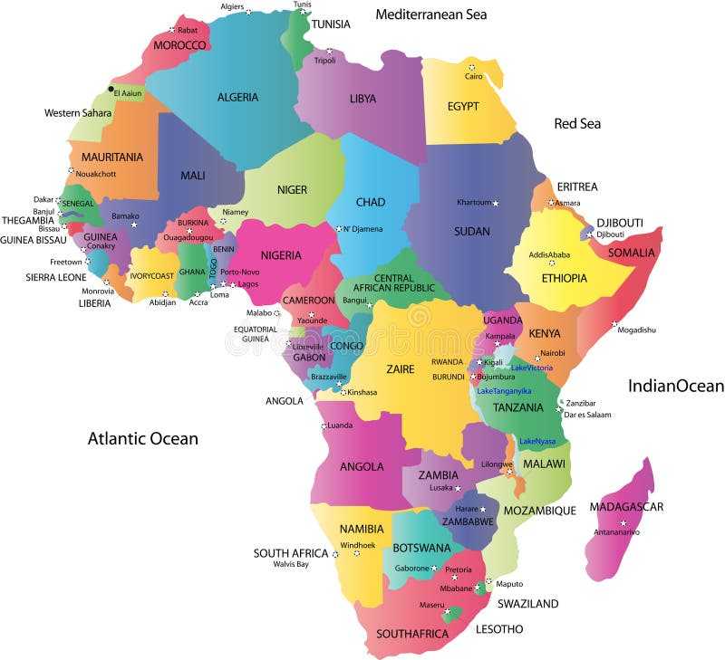 Africa map, map of africa