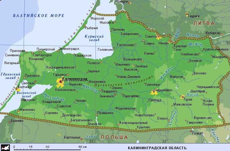 Карта калининградской области